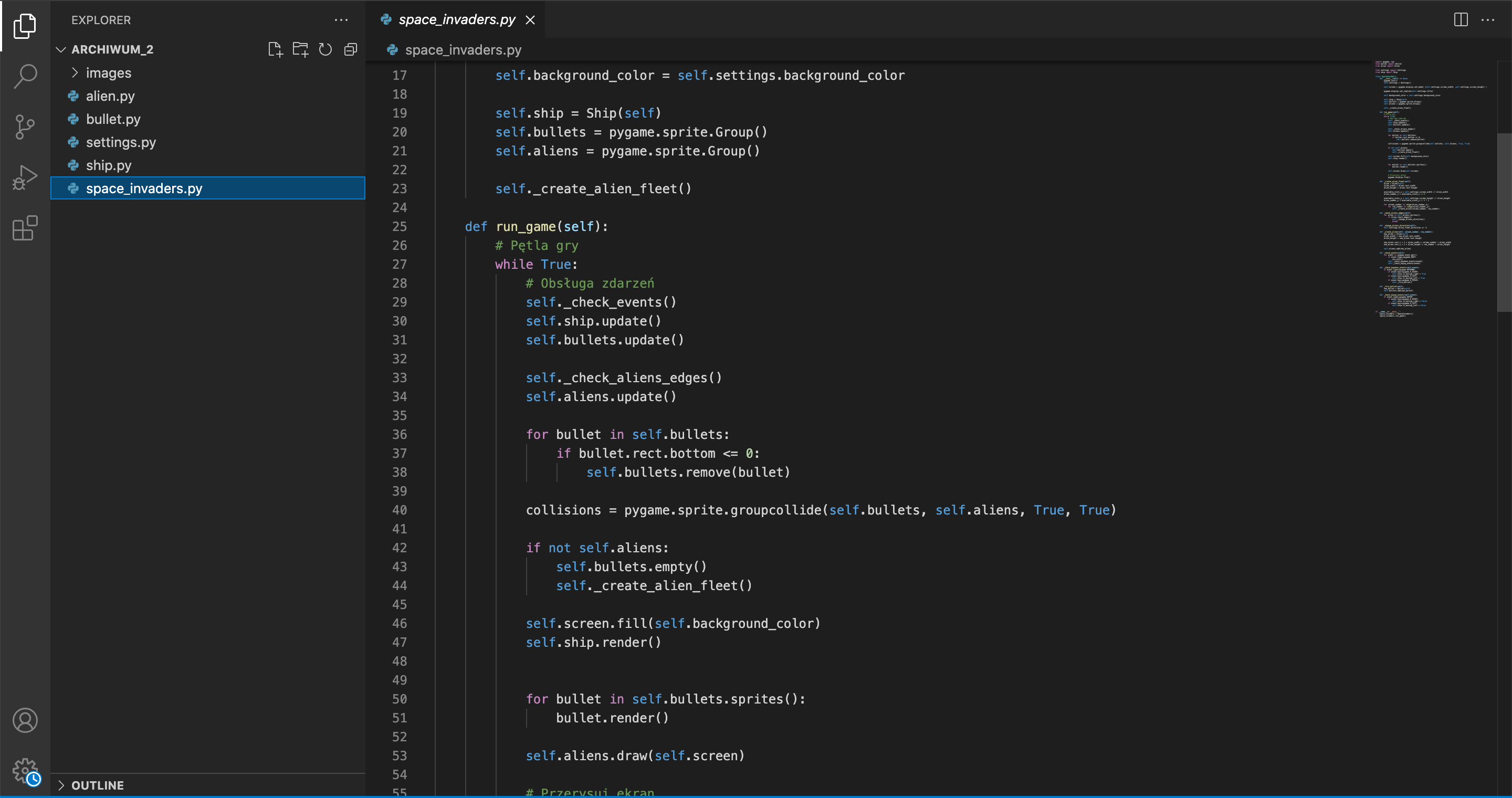Wakacyjne kursy programowania on-line w języku Python - kod